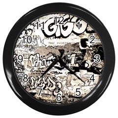 Graffiti Wall Clocks (black) by Valentinaart