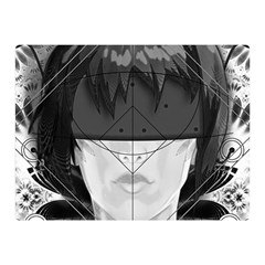 Beautiful Bnw Fractal Feathers For Major Motoko Double Sided Flano Blanket (mini)  by jayaprime