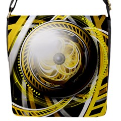 Incredible Eye Of A Yellow Construction Robot Flap Messenger Bag (s) by jayaprime