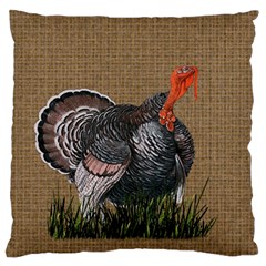 Thanksgiving Turkey Large Cushion Case (one Side) by Valentinaart