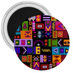 Abstract A Colorful Modern Illustration 3  Magnets by Celenk