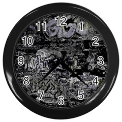 Graffiti Wall Clocks (black) by ValentinaDesign