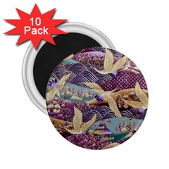 Textile Fabric Cloth Pattern 2 25  Magnets (10 Pack)  by Celenk