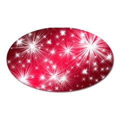 Christmas Star Advent Background Oval Magnet by Celenk