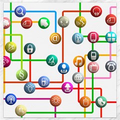 Icon Media Social Network Canvas 12  X 12   by Celenk