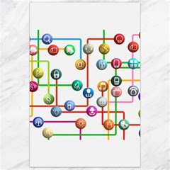 Icon Media Social Network Canvas 24  X 36  by Celenk