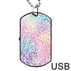 Festive Color Dog Tag Usb Flash (two Sides) by Colorfulart23