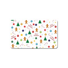 Christmas Pattern Magnet (name Card) by Valentinaart