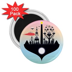 Future City 2 25  Magnets (100 Pack)  by Celenk