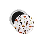 Pilgrims and Indians pattern - Thanksgiving 1.75  Magnets Front
