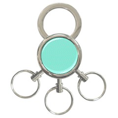 Tiffany Aqua Blue With White Lipstick Kisses 3-ring Key Chains by PodArtist