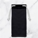 Simulated Black Carbon Fiber Steel Jewelry Bag Back