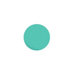 White Polkadot Hearts On Tiffany Aqua Blue  1  Mini Buttons by PodArtist