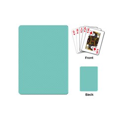 Tiffany Aqua Blue Puffy Quilted Pattern Playing Cards (mini)  by PodArtist