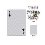 Bright White Stitched and Quilted Pattern Playing Cards 54 (Mini)  Front - Spade2