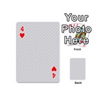 Bright White Stitched and Quilted Pattern Playing Cards 54 (Mini)  Front - Heart4