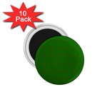 Mini Red Dots on Christmas Green 1.75  Magnets (10 pack)  Front