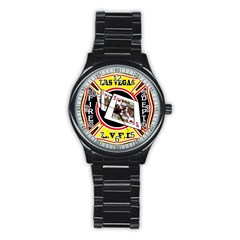 Las Vegas Fire Department Stainless Steel Round Watch by Bigfootshirtshop