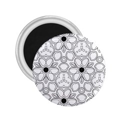 Pattern Zentangle Handdrawn Design 2 25  Magnets by Celenk