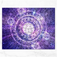 Blue Fractal Alchemy Hud For Bending Hyperspace Rectangular Jigsaw Puzzl by jayaprime