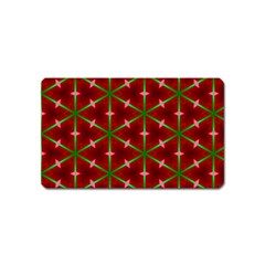 Textured Background Christmas Pattern Magnet (name Card) by Celenk