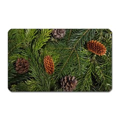 Branch Christmas Cone Evergreen Magnet (rectangular) by Celenk