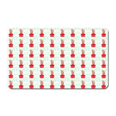 At On Christmas Present Background Magnet (rectangular) by Celenk
