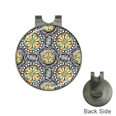 Beveled Geometric Pattern Hat Clips With Golf Markers by linceazul