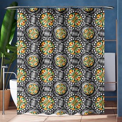 Beveled Geometric Pattern Shower Curtain 60  X 72  (medium)  by linceazul