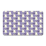 Bat And Ghost Halloween Lilac Paper Pattern Magnet (Rectangular) Front