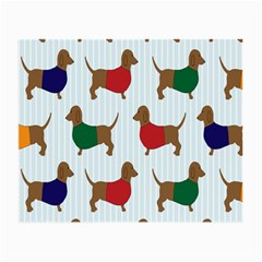 Dachshund Dog Cartoon Art Small Glasses Cloth (2-side) by Celenk