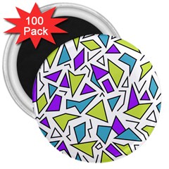 Retro Shapes 02 3  Magnets (100 Pack) by jumpercat