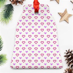 Pixel Hearts Bell Ornament (two Sides) by jumpercat