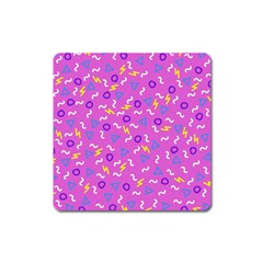 Retro Wave 2 Square Magnet by jumpercat