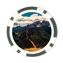 Italy Valley Canyon Mountains Sky Poker Chip Card Guard by BangZart