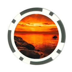 Alabama Sunset Dusk Boat Fishing Poker Chip Card Guard by BangZart