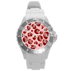 Seamless Tile Background Abstract Round Plastic Sport Watch (l) by BangZart