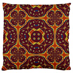 Geometric Pattern Large Cushion Case (one Side) by linceazul