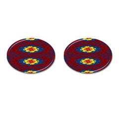 Geometric Pattern Cufflinks (oval) by linceazul