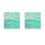 Abstract Digital Waves Background Cufflinks (Square) Front(Pair)