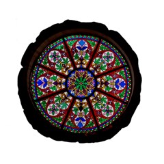 Church Window Window Rosette Standard 15  Premium Flano Round Cushions by BangZart