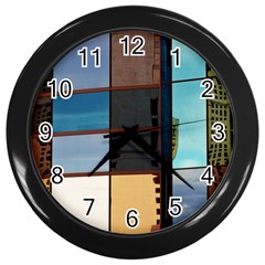 Glass Facade Colorful Architecture Wall Clocks (black) by BangZart