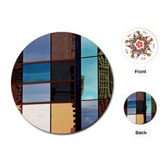 Glass Facade Colorful Architecture Playing Cards (round)  by BangZart