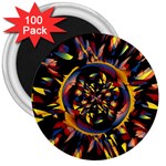 Spiky Abstract 3  Magnets (100 pack) Front
