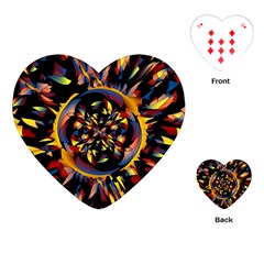 Spiky Abstract Playing Cards (heart)  by linceazul