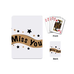 Lettering Miss You Banner Playing Cards (mini)  by BangZart