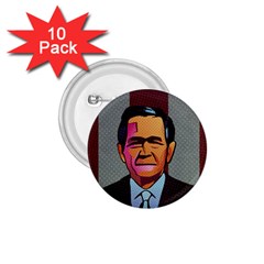 George W Bush Pop Art President Usa 1 75  Buttons (10 Pack) by BangZart
