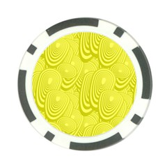 Yellow Oval Ellipse Egg Elliptical Poker Chip Card Guard by BangZart