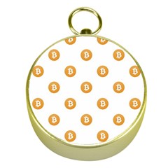 Bitcoin Logo Pattern Gold Compasses by dflcprints