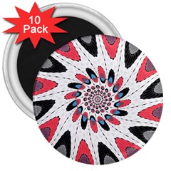High Contrast Twirl 3  Magnets (10 Pack)  by linceazul